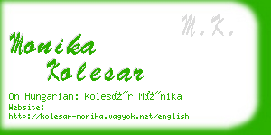 monika kolesar business card